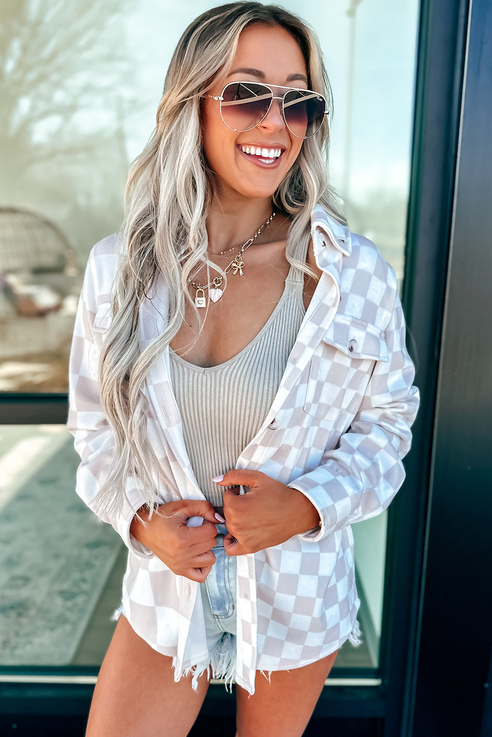 Checkerboard Shacket