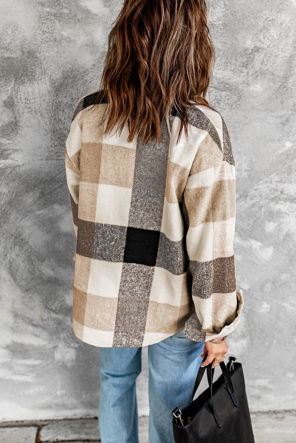 Plaid Color Block Shacket