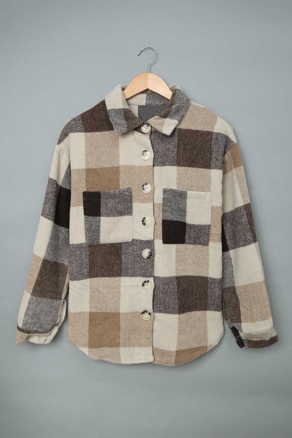 Plaid Color Block Shacket