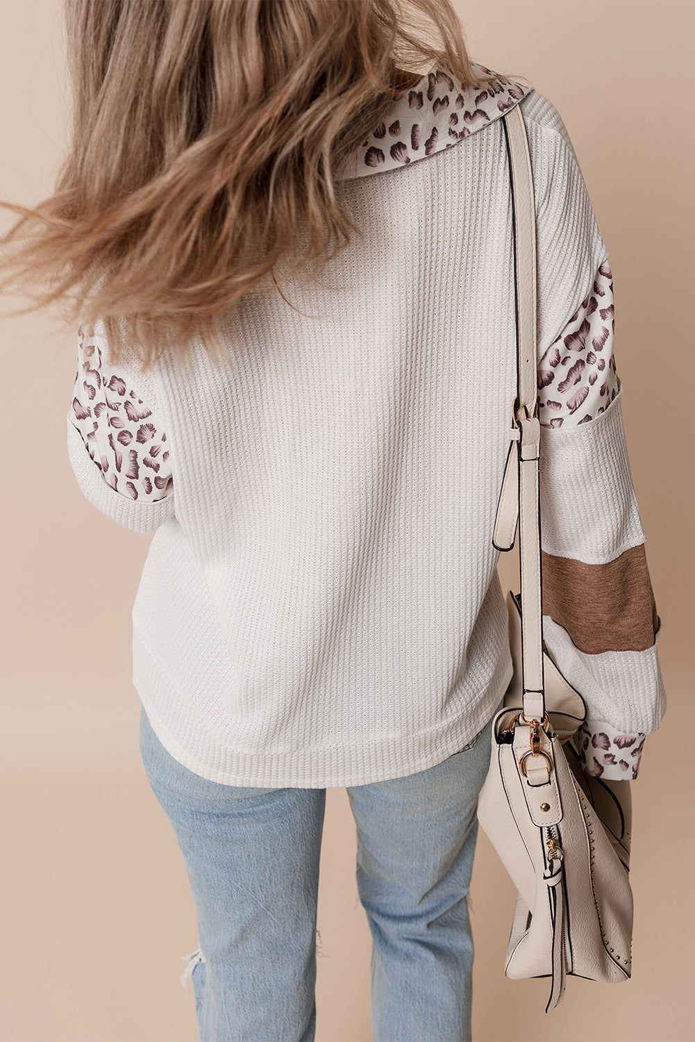 Game Day Bow Embroidered Patchwork Top