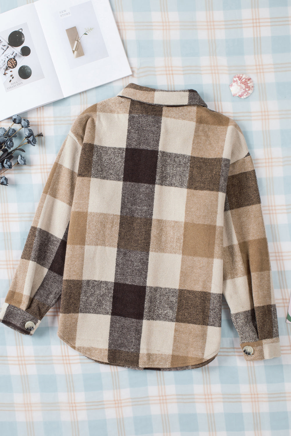 Plaid Color Block Shacket