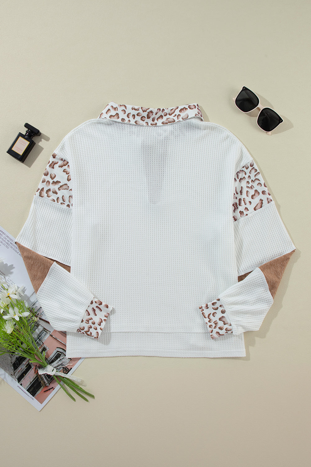 Game Day Bow Embroidered Patchwork Top