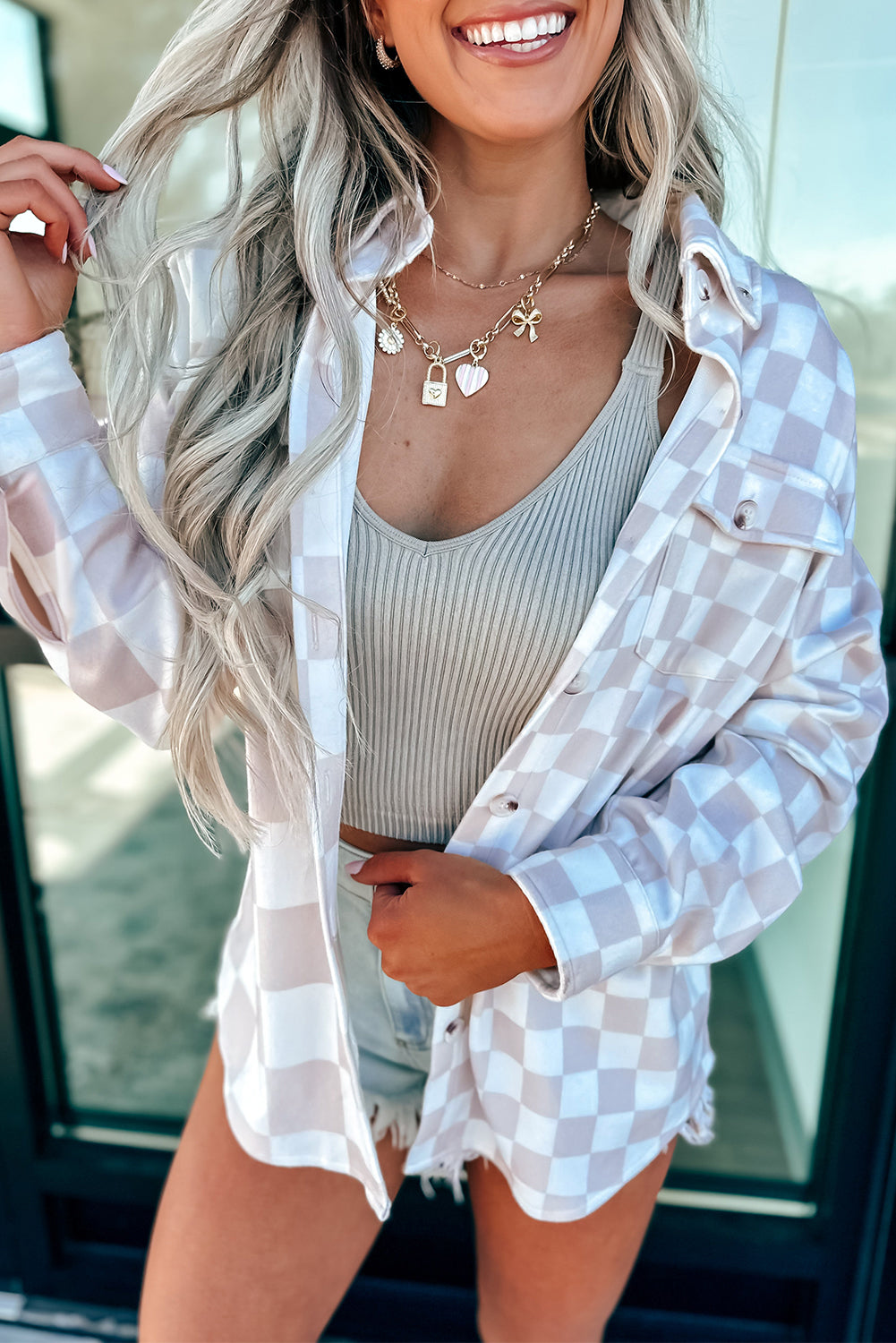 Checkerboard Shacket