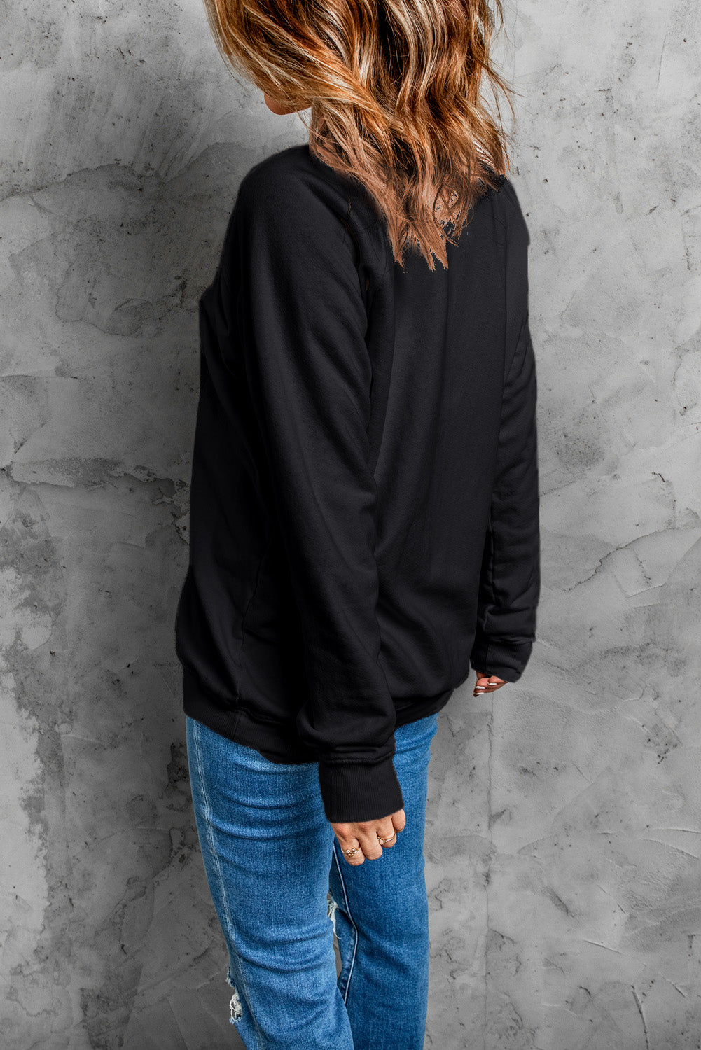 Black Custom Teacher Graphic Sweatshirt